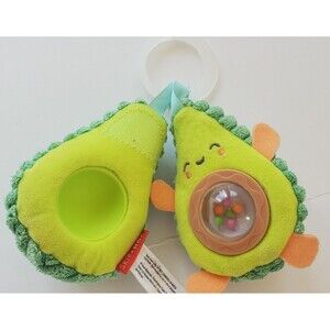 Skip Hop Plush Farmstand Avocado Interactive Rattle Stroller Baby Activity Toy
